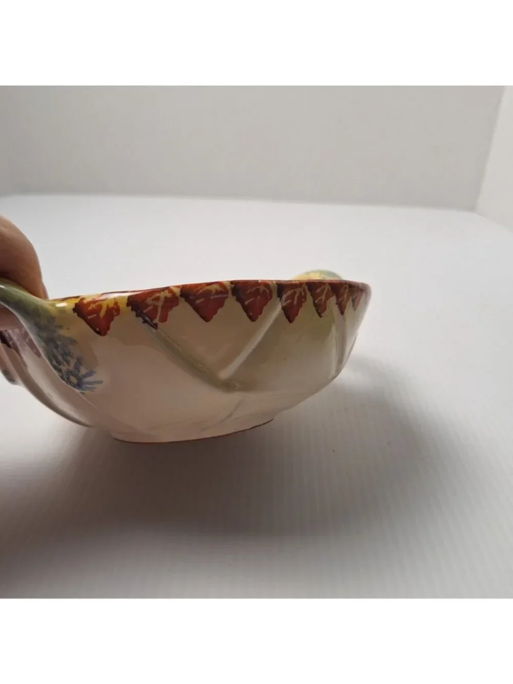 ITALIAN POTTERY CERAMIC SERVING DISH BASKET WITH 2 HANDLES SQUARE SHAPE **READ